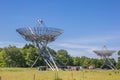Dishes of the Westerbork Synthesis Radio Telescope in Drenthe Royalty Free Stock Photo