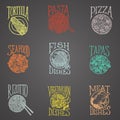 Disheses menu icons - Latino style