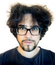 Disheveled and unkempt man with crazy eyed look Royalty Free Stock Photo