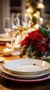 Dishware and crockery set for winter holiday family dinner, Christmas homeware decor for holidays in the English country