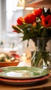 Dishware and crockery set for winter holiday family dinner, Christmas homeware decor for holidays in the English country