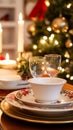 Dishware and crockery set for winter holiday family dinner, Christmas homeware decor for holidays in the English country