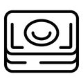 Dishwasher capsule icon outline vector. Dish cleaning solution