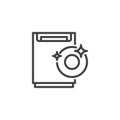 Dishwasher line icon