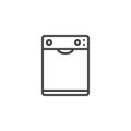 Dishwasher machine line icon