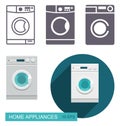 Dishwasher vector icons