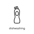 dishwashing detergent icon. Trendy modern flat linear vector dis Royalty Free Stock Photo