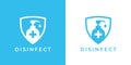 Disinfect medical shield logo