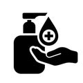 Disinfect and sanitise your hands vector icon