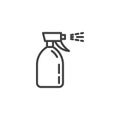 Disinfectant spray bottle line icon Royalty Free Stock Photo