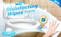 Disinfectant wipes ad template Royalty Free Stock Photo