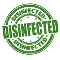 Disinfected sign or stamp