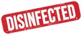DISINFECTED text on red grungy stamp sign Royalty Free Stock Photo