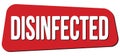 DISINFECTED text on red trapeze stamp sign Royalty Free Stock Photo