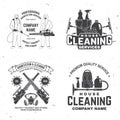 Disinfection and cleaning services badge, logo, emblem. Vector. For professional disinfection and cleaning company