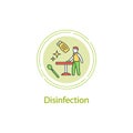 Disinfection concept line icon