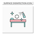 Disinfection in cosmetology clinics color icon