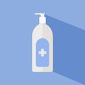 disinfection or hand sanitizer bottle, washing gel. Vector illustration suitable for hygiene, disinfect, medical, clean life, anti