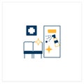 Disinfection in hospitals flat icon