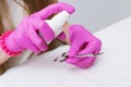 Disinfection of manicure scissors in the salon