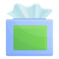 Disinfection paper napkins icon, cartoon style