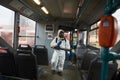 Disinfection of public transport as a preventive measure against the COVID-19 pandemic