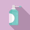 Disinfection soap dispenser icon, flat style