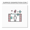 Disinfection tunnel color icon