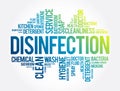 Disinfection word cloud collage, health concept background