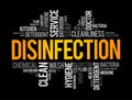 Disinfection word cloud collage, health concept background