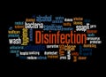 Disinfection word cloud concept 3