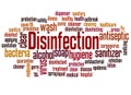 Disinfection word cloud concept