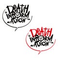 Disinformation - abstract composition of the words death and information