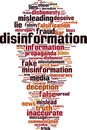 Disinformation word cloud Royalty Free Stock Photo