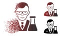 Disintegrating Dotted Halftone Chemist Icon