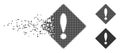 Disintegrating Pixel Halftone Error Icon Royalty Free Stock Photo