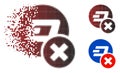 Disintegrating Pixel Halftone Wrong Dashcoin Icon