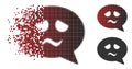 Disintegrating Pixelated Halftone Sadness Smiley Message Icon Royalty Free Stock Photo