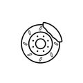 Disk brake icon vector illustration