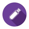 Disk drive flash pendrive storage usb icon. Vector illustration Royalty Free Stock Photo