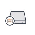 Disk drive floppy hard save storage icon Royalty Free Stock Photo