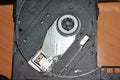 Disk drive on a laptop high angle view