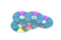 Disk DVD CD on white background detail isolated Royalty Free Stock Photo