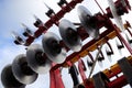 The disk harrow. Agricultural machinery for processing of the soil in the field Royalty Free Stock Photo