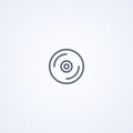 Disk, vector best gray line icon Royalty Free Stock Photo