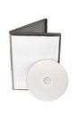 Disk and white DVD box Royalty Free Stock Photo