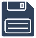Diskette, floppy Isolated Vector Icon That can be easily edited in any size or modified. Royalty Free Stock Photo