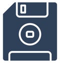 Diskette, floppy Isolated Vector Icon That can be easily edited in any size or modified. Royalty Free Stock Photo