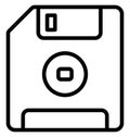 Diskette, floppy Isolated Vector Icon That can be easily edited in any size or modified. Royalty Free Stock Photo