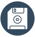 Diskette, floppy Isolated Vector Icon That can be easily edited in any size or modified. Royalty Free Stock Photo